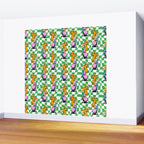 Retro dog cartoon character pattern Wall Mural Gallery Image 2