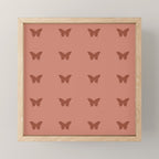 Butterfly Pattern - Red Mini Art Print Gallery Image 1