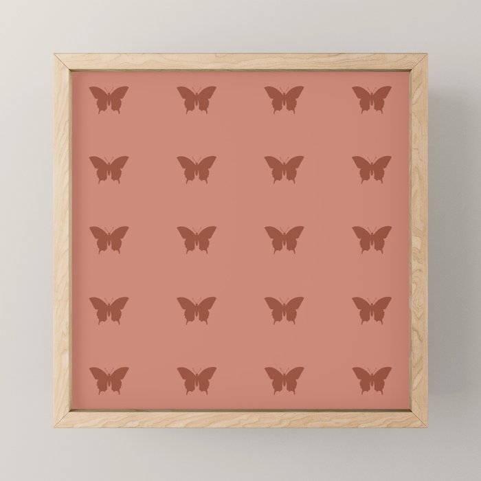 Butterfly Pattern - Red Mini Art Print Gallery Image 1