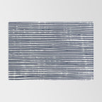 Abstract Stripes Pattern, Indigo, Navy Blue Rug Gallery Image 2