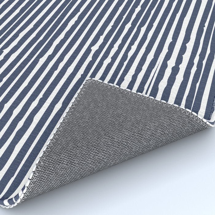Abstract Stripes Pattern, Indigo, Navy Blue Rug Gallery Image 4