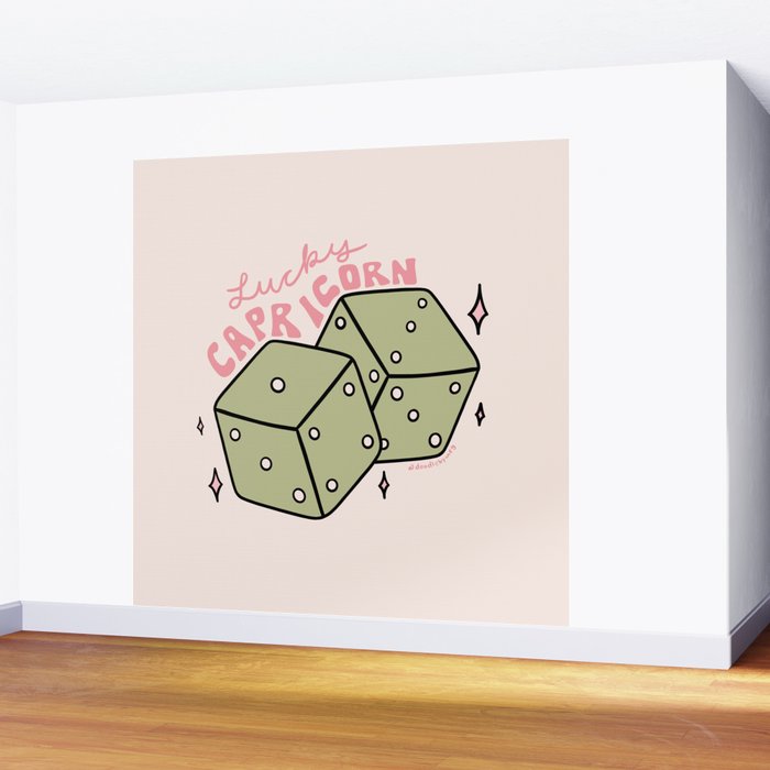 Capricorn Dice Wall Mural Gallery Image 2