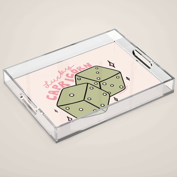 Capricorn Dice Acrylic Tray Gallery Image 1