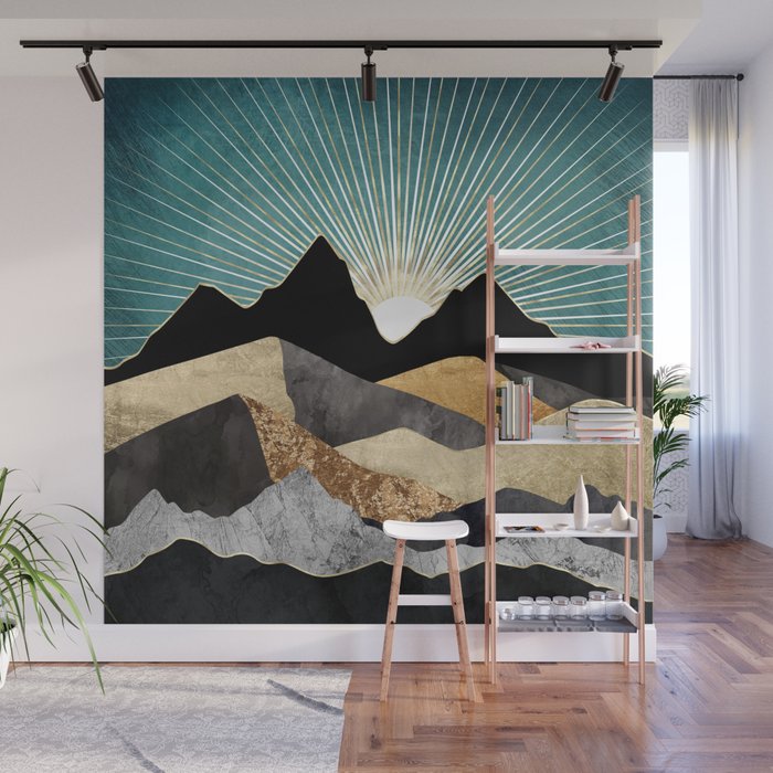 Metallic Daybreak Wall Mural Gallery Image 1