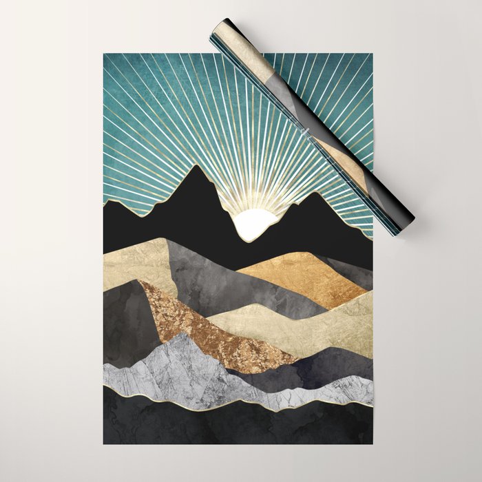 Metallic Daybreak Wrapping Paper Gallery Image 1