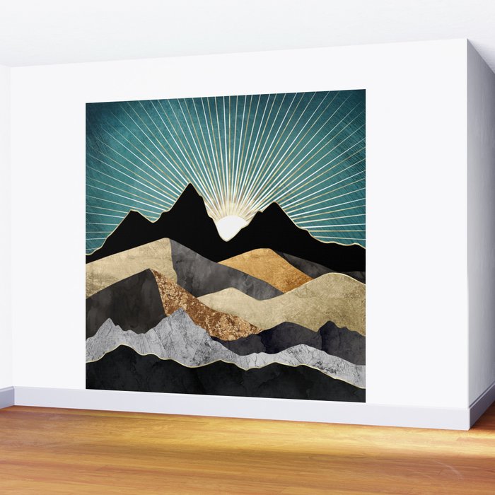 Metallic Daybreak Wall Mural Gallery Image 2