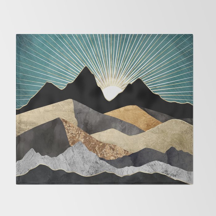 Metallic Daybreak Throw Blanket Gallery Image 2