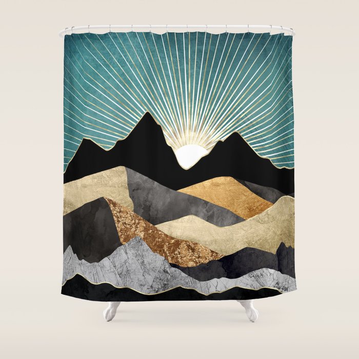 Metallic Daybreak Shower Curtain Gallery Image 1