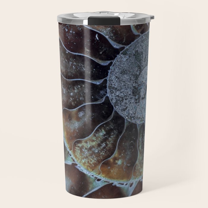 Spiral Ammonite Fossil Travel Mug Gallery Image 1