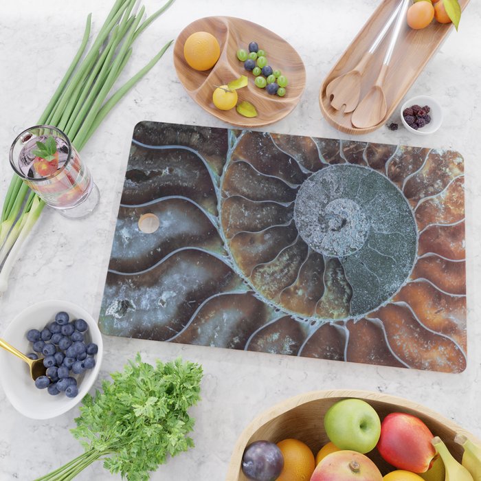 Spiral Ammonite Fossil Cutting Board Gallery Image 2