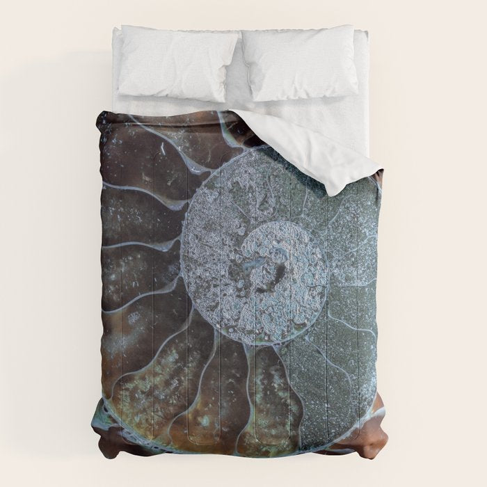 Spiral Ammonite Fossil Comforter Gallery Image 6