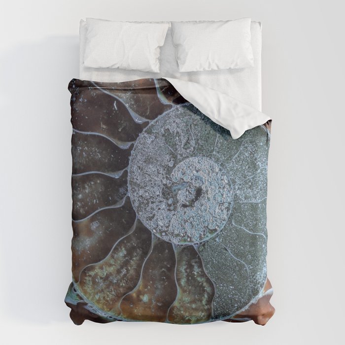 Spiral Ammonite Fossil Duvet Cover Gallery Image 6