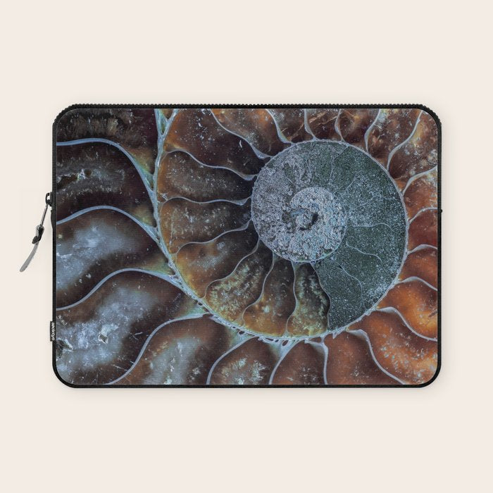 Spiral Ammonite Fossil Laptop Sleeve Gallery Image 1
