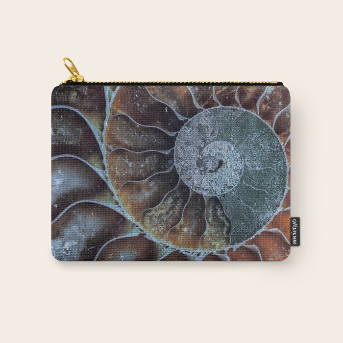 Spiral Ammonite Fossil Carry All Pouch Gallery Image 1