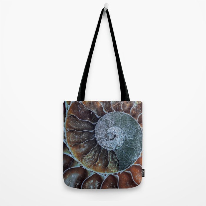 Spiral Ammonite Fossil Tote Bag Gallery Image 2