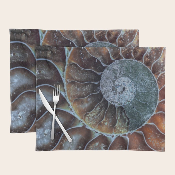 Spiral Ammonite Fossil Placemat Gallery Image 1