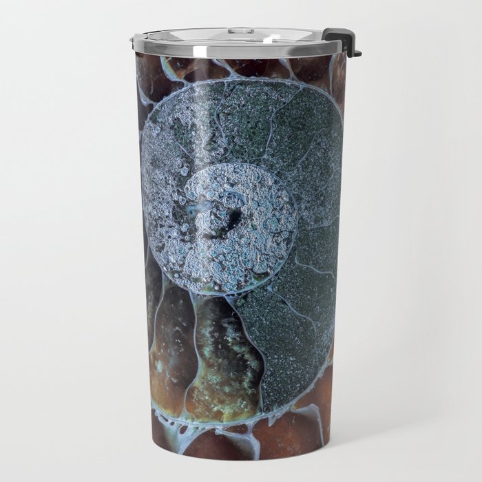 Spiral Ammonite Fossil Travel Mug Gallery Image 2