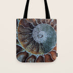 Spiral Ammonite Fossil Tote Bag Gallery Image 1
