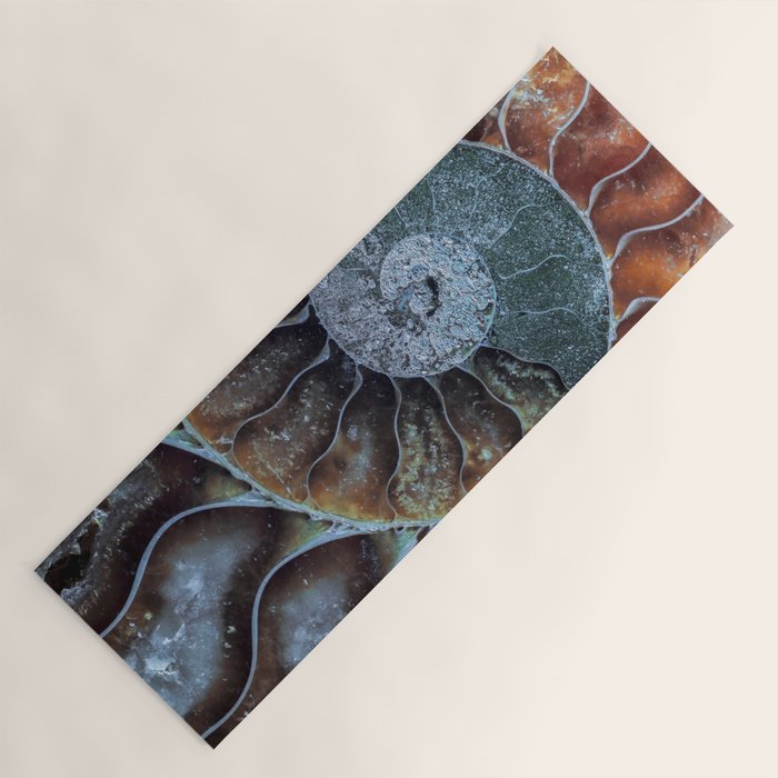 Spiral Ammonite Fossil Yoga Mat Gallery Image 1
