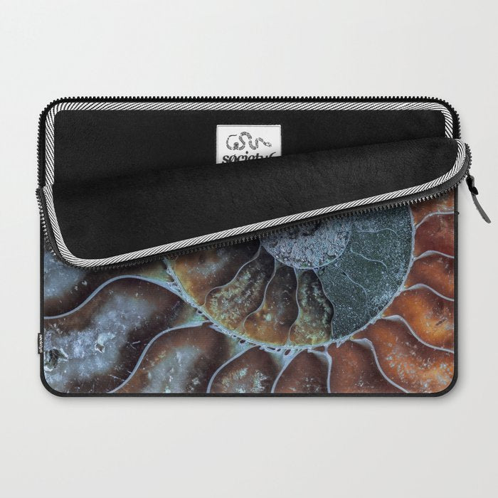Spiral Ammonite Fossil Laptop Sleeve Gallery Image 2
