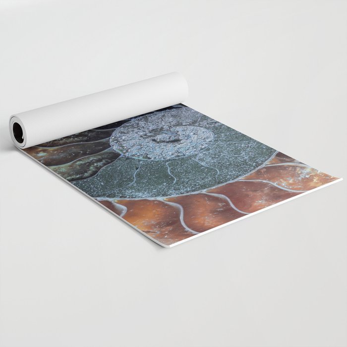 Spiral Ammonite Fossil Yoga Mat Gallery Image 2