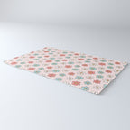 Happy Daisy Pattern, Cute and Fun Smiling Colorful Daisies Rug Gallery Image 3