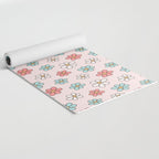 Happy Daisy Pattern, Cute and Fun Smiling Colorful Daisies Yoga Mat Gallery Image 2