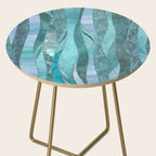 Precious Aqua And Turquoise Glamour Side Table Gallery Image 2