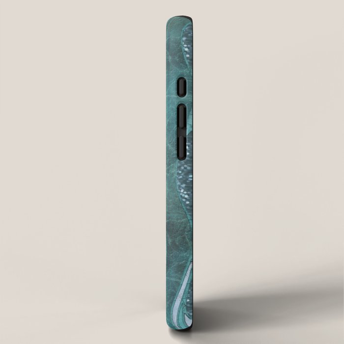 Precious Aqua And Turquoise Glamour iPhone Case Gallery Image 2
