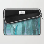Precious Aqua And Turquoise Glamour Laptop Sleeve Gallery Image 2