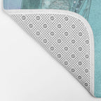 Precious Aqua And Turquoise Glamour Bath Mat Gallery Image 2