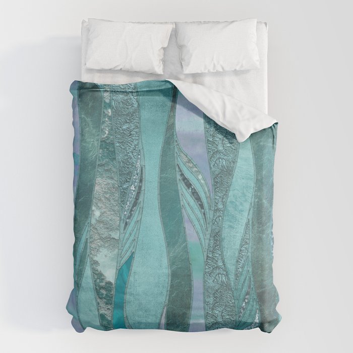 Precious Aqua And Turquoise Glamour Duvet Cover Gallery Image 1
