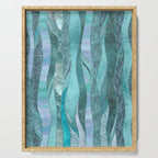 Precious Aqua And Turquoise Glamour Serving Tray Gallery Image 1