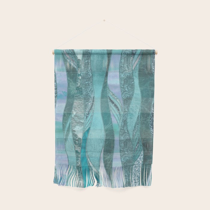 Precious Aqua And Turquoise Glamour Wall Hanging Gallery Image 1