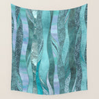 Precious Aqua And Turquoise Glamour Wall Tapestry Gallery Image 4