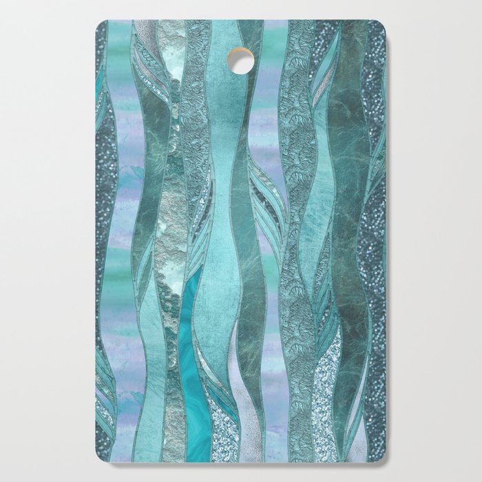 Precious Aqua And Turquoise Glamour Cutting Board Gallery Image 1
