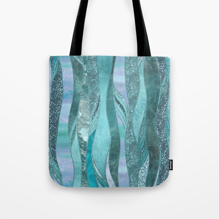 Precious Aqua And Turquoise Glamour Tote Bag Gallery Image 1