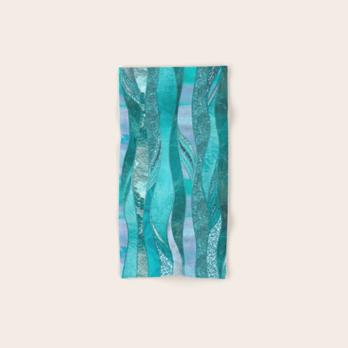 Precious Aqua And Turquoise Glamour Bath Towel Gallery Image 1