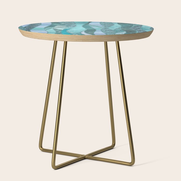 Precious Aqua And Turquoise Glamour Side Table Gallery Image 1