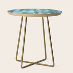 Precious Aqua And Turquoise Glamour Side Table Gallery Image 1