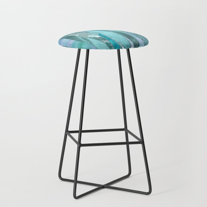 Precious Aqua And Turquoise Glamour Stool Gallery Image 1