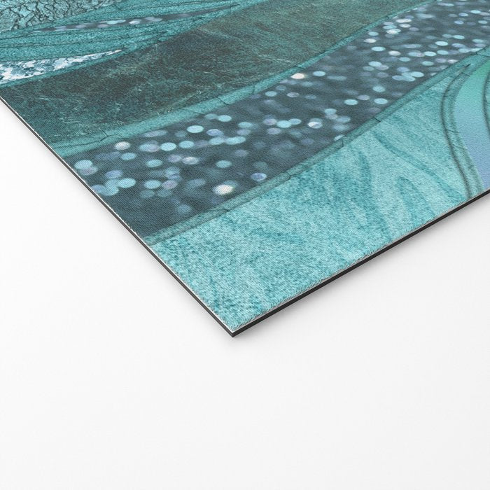 Precious Aqua And Turquoise Glamour Welcome Mat Gallery Image 2