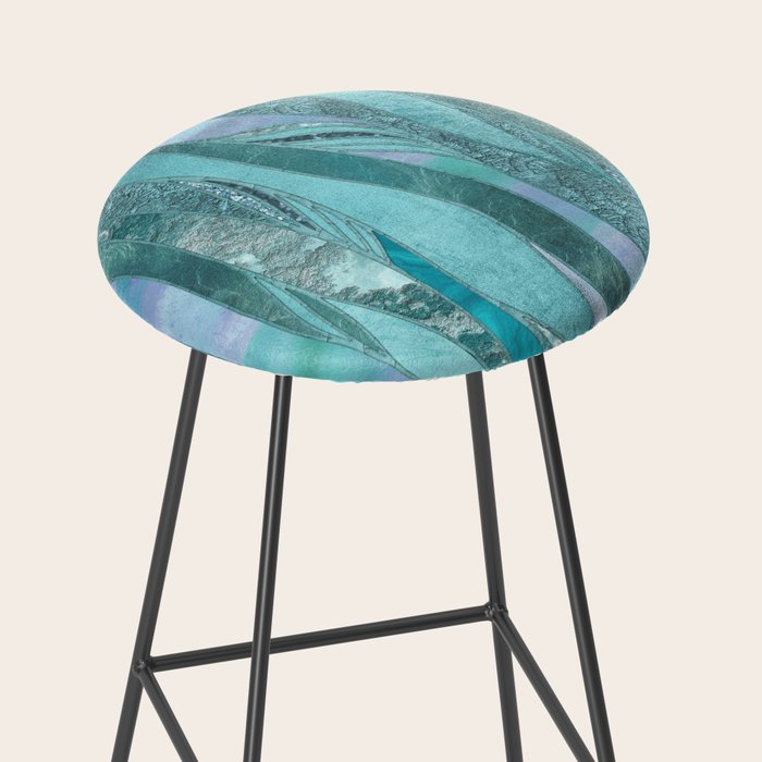 Precious Aqua And Turquoise Glamour Stool Gallery Image 2