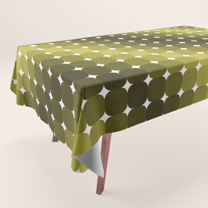 Retro Rounded Rectangle Gradient - Green Tablecloth Gallery Image 1