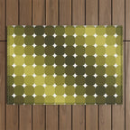 Retro Rounded Rectangle Gradient - Green Outdoor Rug Gallery Image 1