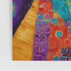 Gustav Klimt Style Painting of Tabby Cat with Green Eyes Poster Gallery Image 3
