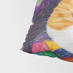 Gustav Klimt Style Painting of Tabby Cat with Green Eyes Pillow Sham Gallery Image 4