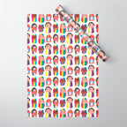 Gay pride rainbow gender flags beard men Wrapping Paper Gallery Image 1
