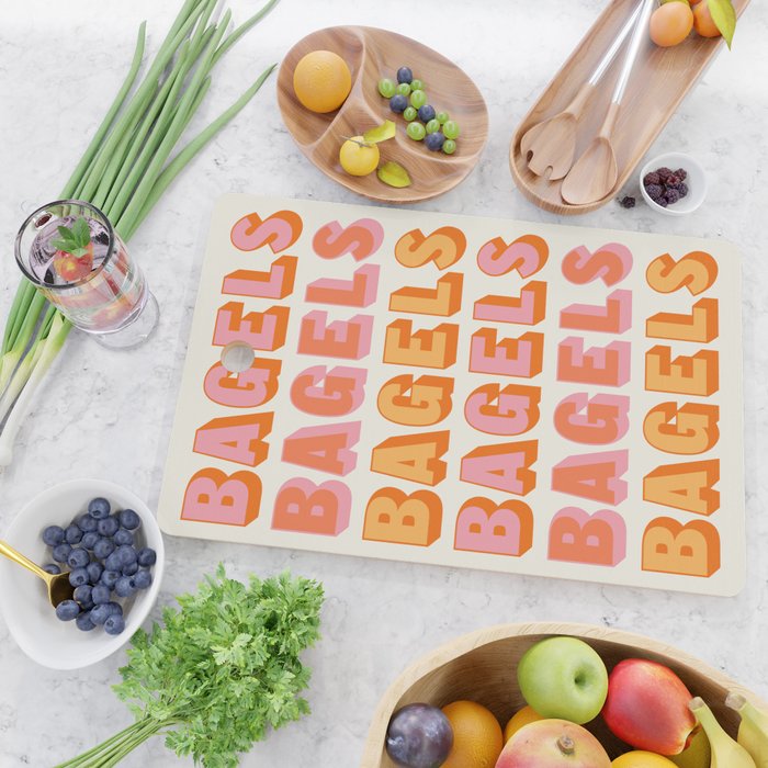 BAGELS BAGELS BAGELS Cutting Board Gallery Image 2