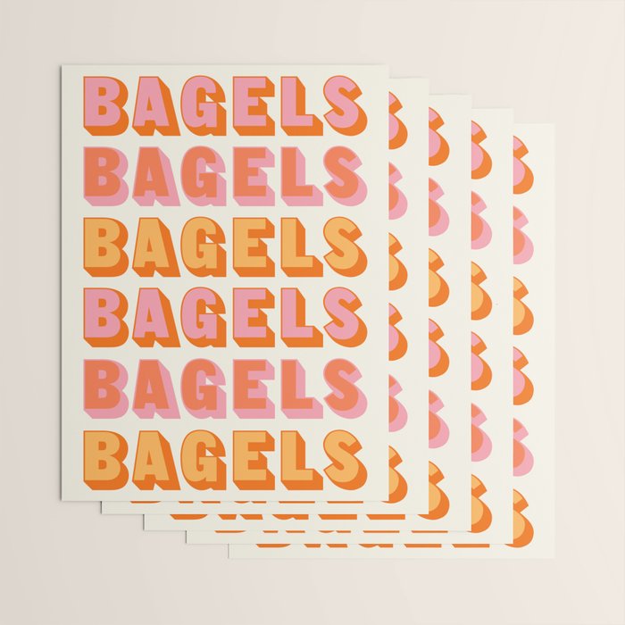 BAGELS BAGELS BAGELS Wrapping Paper Gallery Image 3